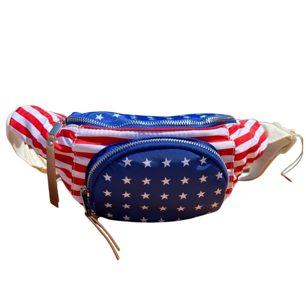 Madlove Men's Patriotic Star and Stripe Fanny Pack/ Belt Bag